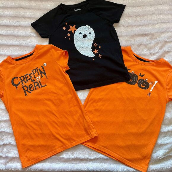 Girls Cat & Jack Halloween T-shirts Size 6-6x - Picture 1 of 5